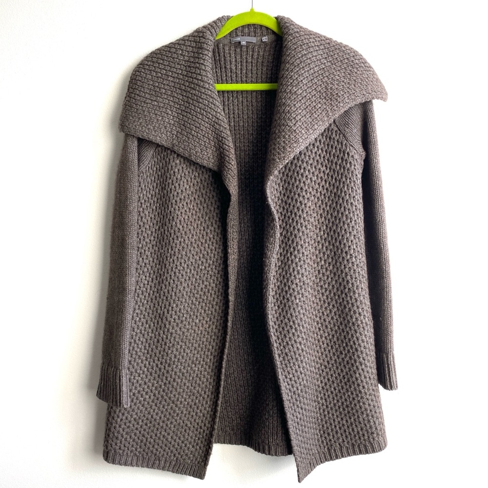 Vince Wool & Yak Heavyweight Knit Oversized Cardigan Sweater